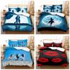 Couple Duvet Set King Queen Full-size 3D Moon Dance Elegant Polyester Duvet Set for Boys, Girls, Teenagers Bedding Set Bed