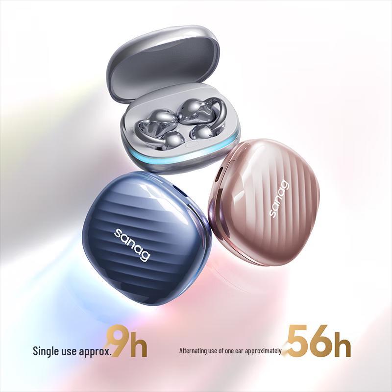 Saina F50 Bluetooth-наушники с зажимом для уха, открытого типа, с ИИ-переводом