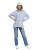 Women's Sweatshirt with Hood Cotton Fashionable Oversize Soft MORAJ S BLUE