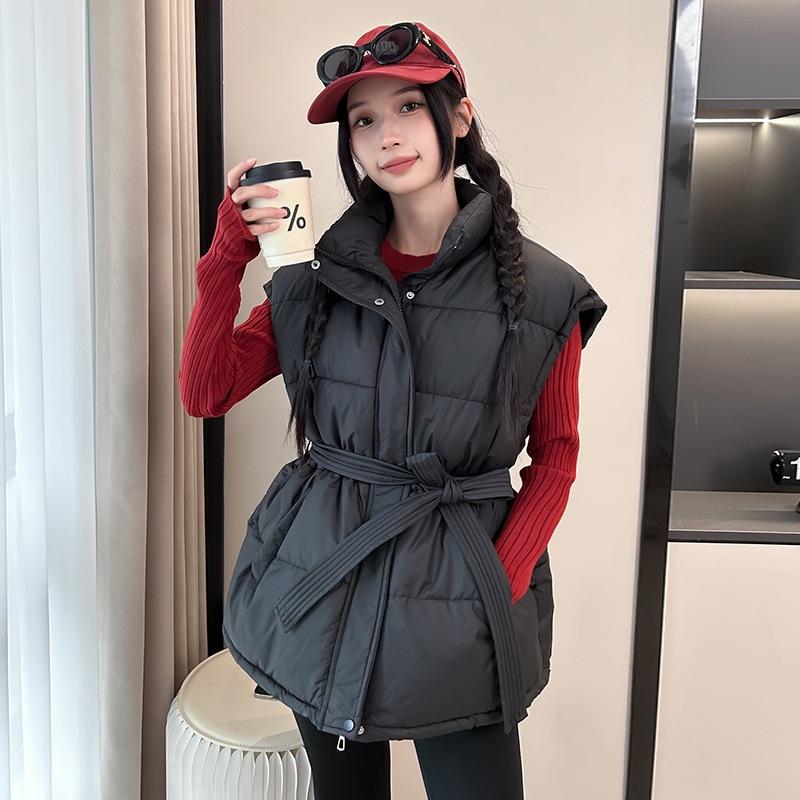 waist cotton clothes vest vest women's autumn and winter new stand-up collar year loose fashion thickened foreign style coat