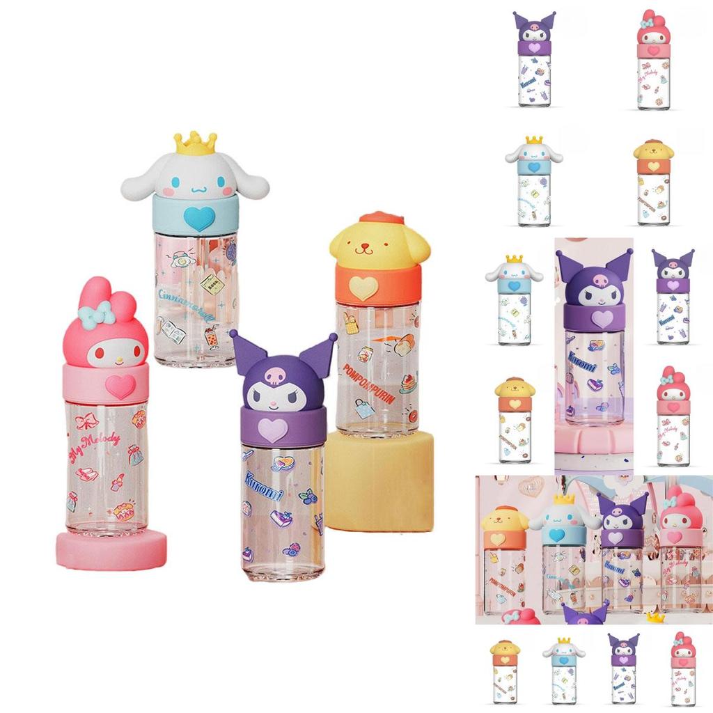 Милая стеклянная бутылка для воды Sanrio Kuromi Cinnamoroll, высококачественная кружка с мультяшной тематикой