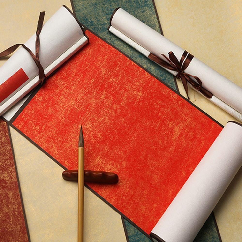 Свиток из золотой рисовой бумаги в китайском стиле, каллиграфические картины, монтировочный свиток, художник