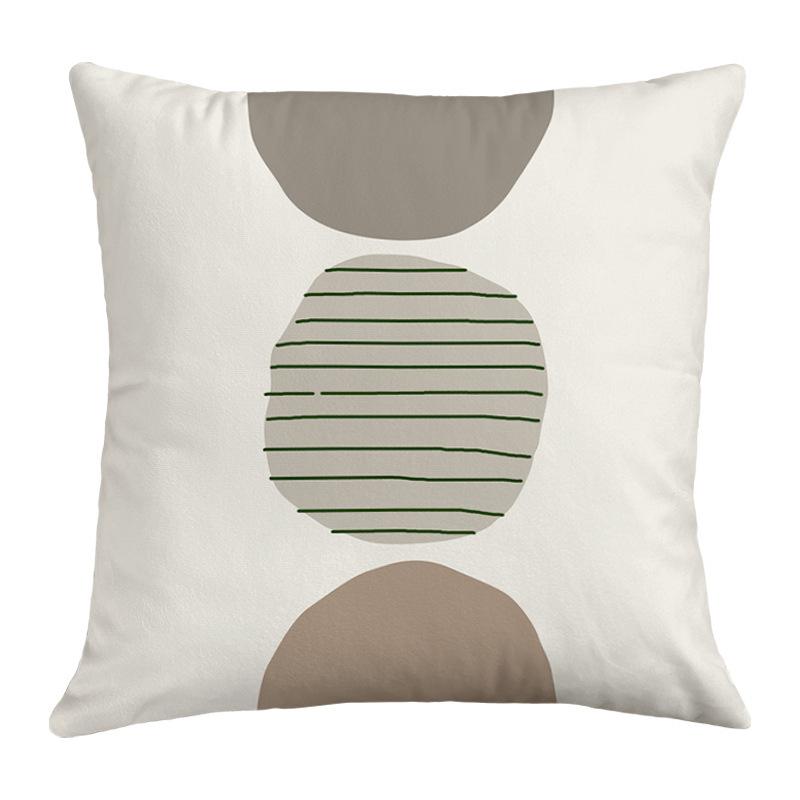 Popular Green Plant Printed Sofa Pillow, Simple Ins Style, Fresh and Refreshing Pillow