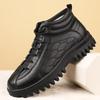 Новая мужская хлопковая обувь и интегрированный мех, утолщенные ботинки Мартина с высоким верхом, уличные холодостойкие теплые нескользящие зимние ботинки