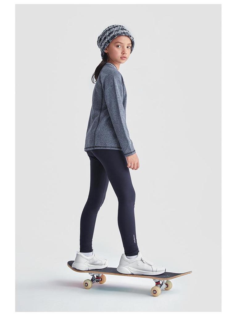 Детский топ с длинным рукавом для йоги и фитнеса, быстросохнущий