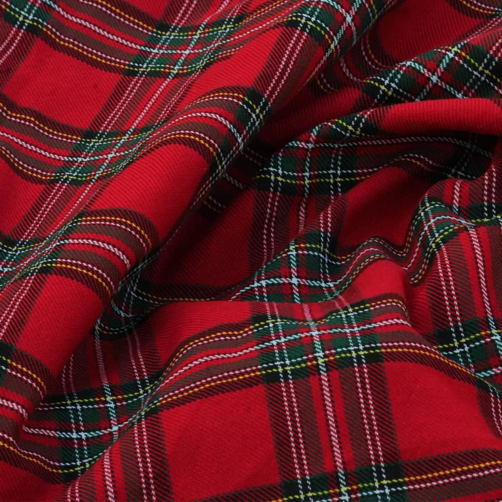 Bigreams Непрошитая рождественская пряжа, окрашенная в красную клетку в клетку тартан для шитья, продается по метрам