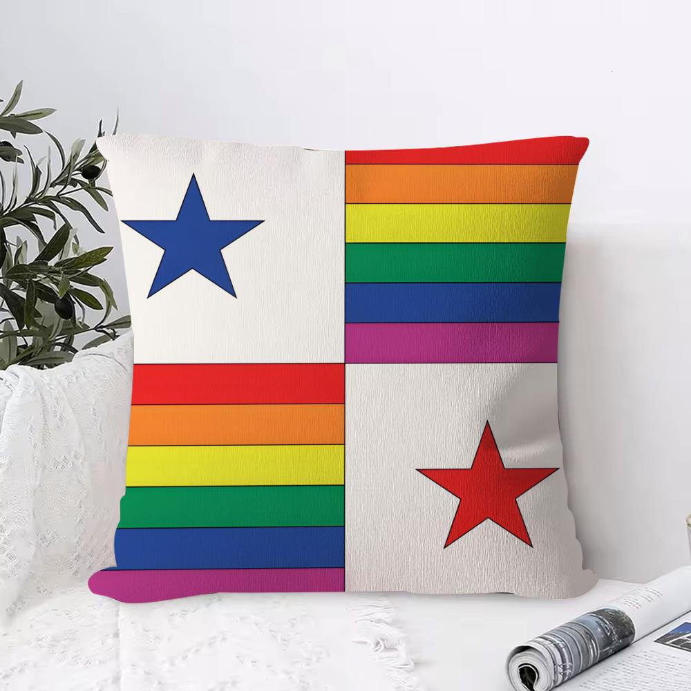 Panama PAN flag Cushion Cover piece short plush pillowcase soft and washable mostly used for sofa car