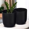 2 Pack 4.3 Inches Round Metal Planter for Home Decor, Pack of 2 (Black)