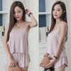 Women's Plus Size Summer Pajama Set: Simple Camisole Vest and Loose Shorts Two-Piece