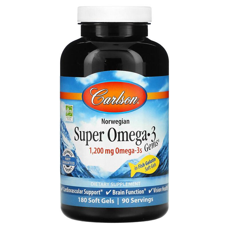 Norwegian Super Omega-3 Gems®, 180 Soft Gels