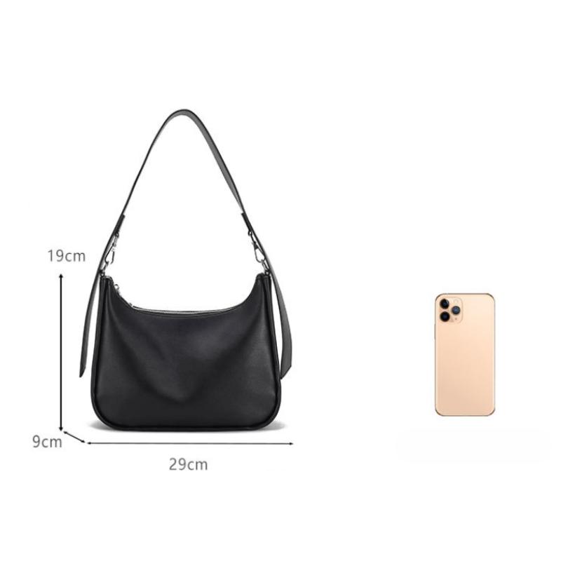 Модные высококачественные кожаные женские сумки через плечо во французском стиле, вместительные классические однотонные сумки-хобо подмышками