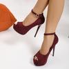 Summer New Super High Heel Fish Mouth Shoes New Literary and Retro Thin Heel Waterproof Table Women's High Heels