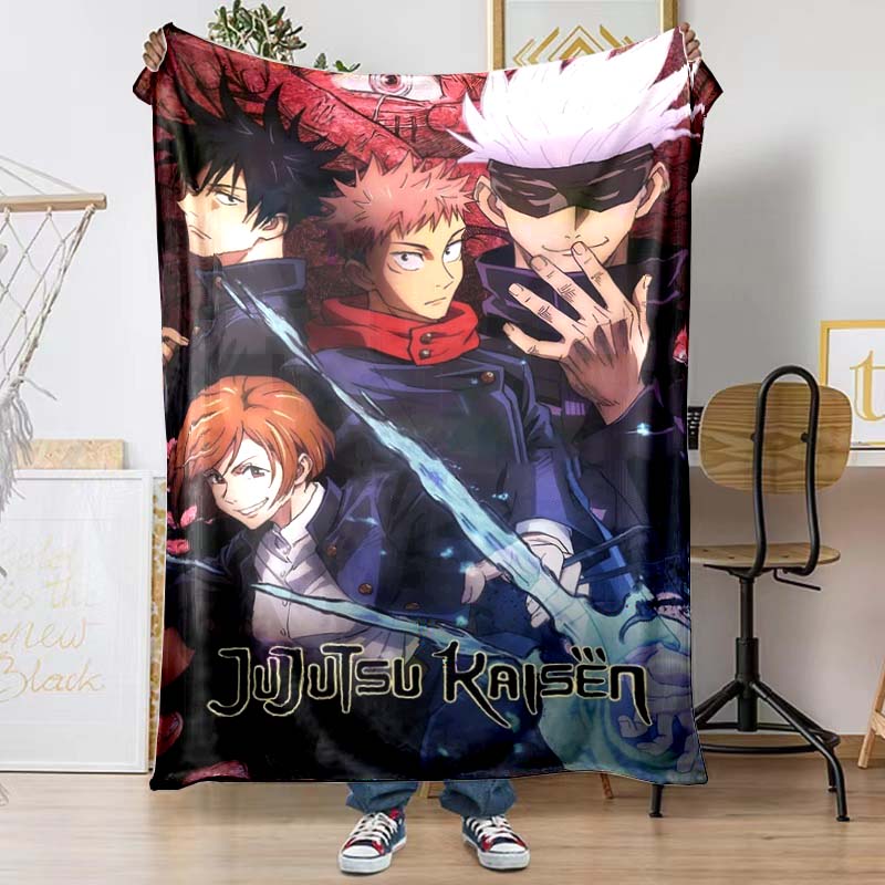 The Jujutsu Kaisen Patterned Blanket Is Perfect for Bedding or Any Other Occasion, Making It A Perfect Gift Choice.