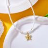 New Bohemian Beach Holiday Starfish Pendant Seed Bead Pearl Choker Necklace Ocean Style Women's Fashion Jewelry