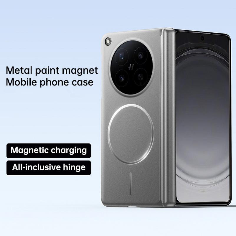 Magnetic Support Wireless Charging with Hinge Protection Case For Honor Magic V6 magic V5 V3 V2 vs 3 Matte Metal Paint Cover