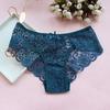 Женские трусики с низкой талией, ажурные, кружевные, с хорошей воздухопроницаемостью, однотонные, тонкие