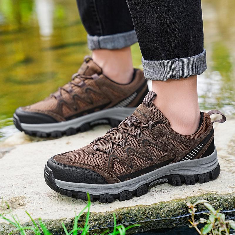 Мужские нескользящие, износостойкие кроссовки для бега и походов на открытом воздухе - большой размер