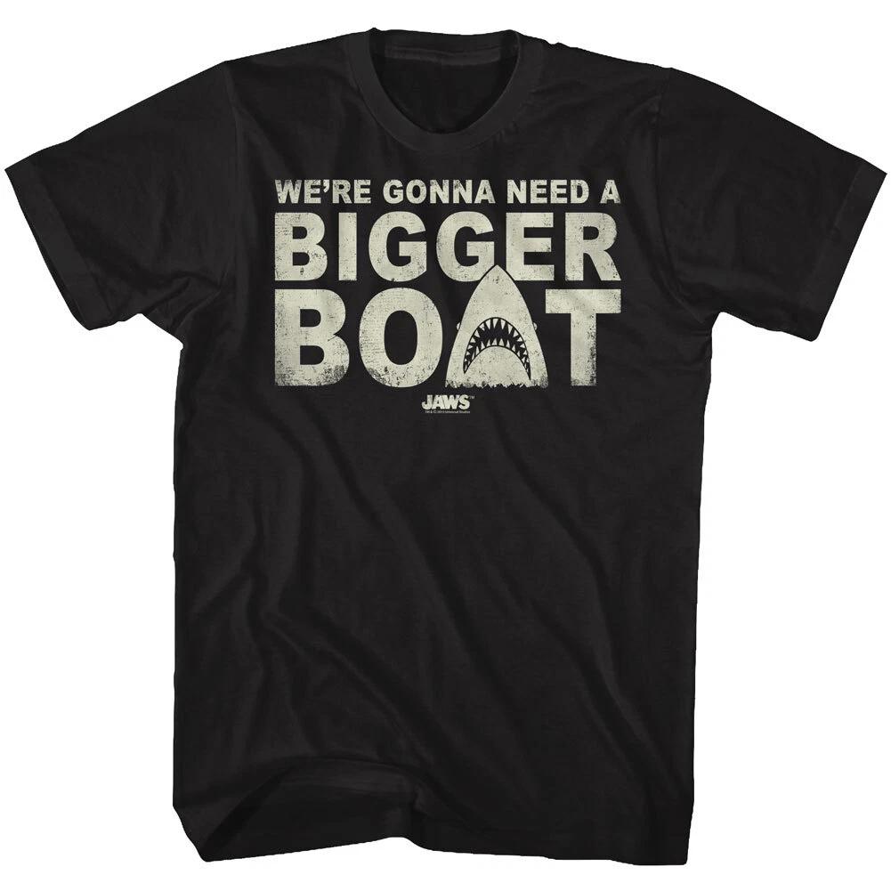 Jaws 70's Thriller Movie We're Gonna Need A Bigger Boat Quote Men's T Shirt