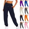 Women's Fashion Sport Solid Color Drawstring Pocket Casual Sweatpants Pants