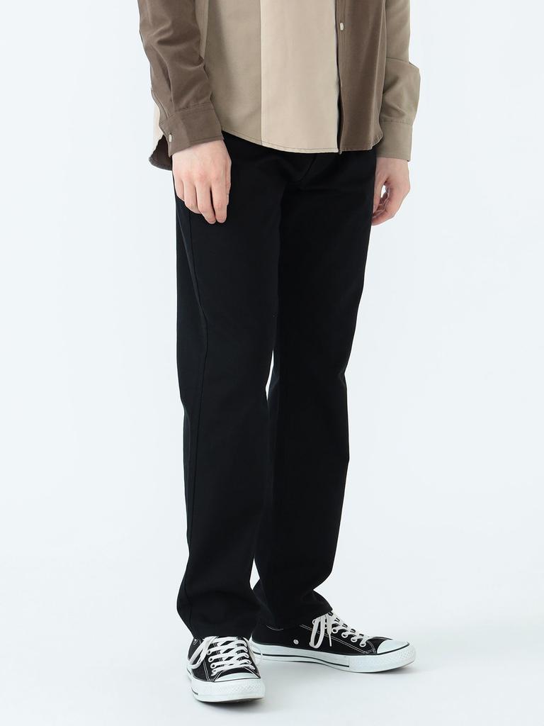 Beams Heart Men's Stretch Twill Narrow Jeans Pants, Black, Size L