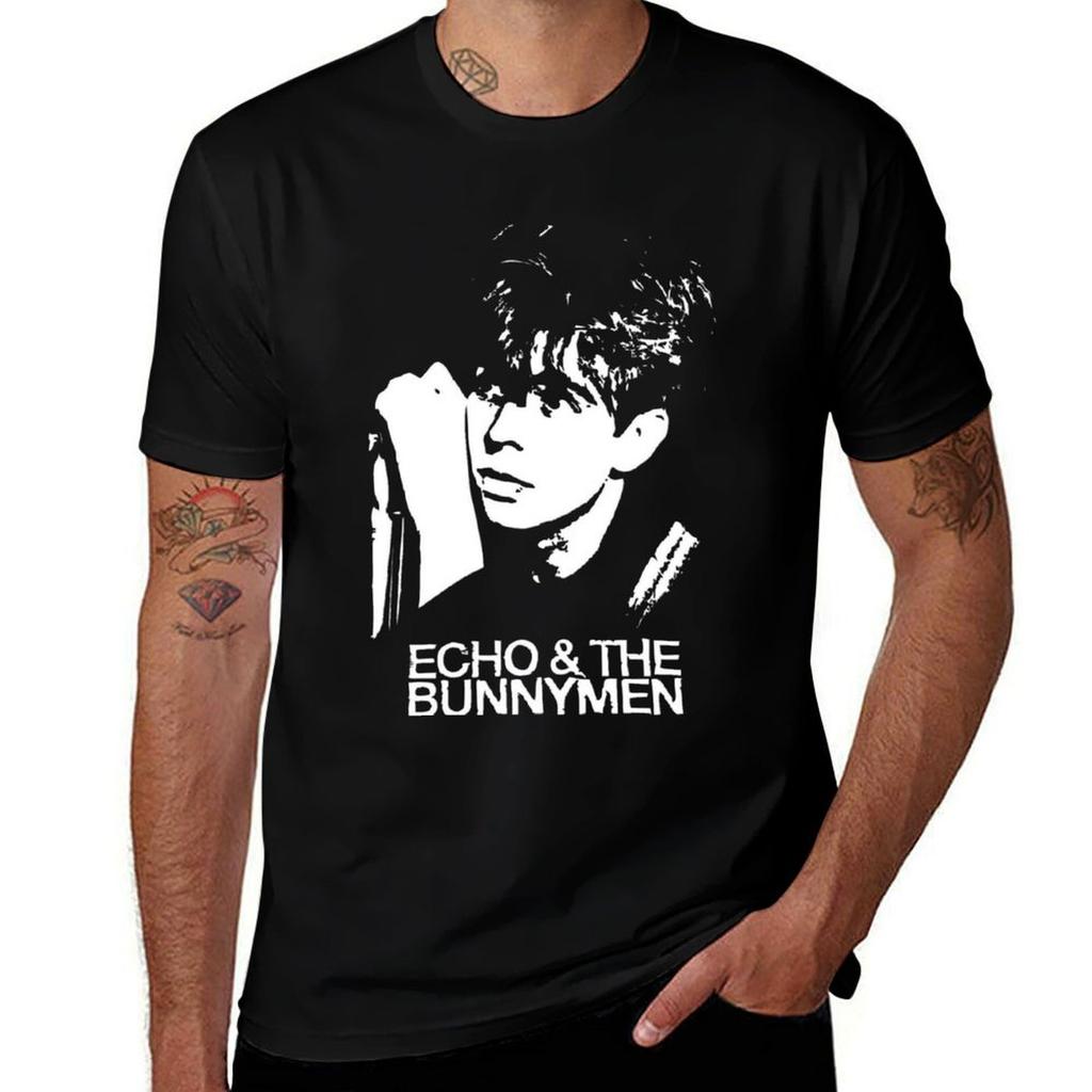 Echo The Bunnymen Футболка Большого Размера Повседневная Футболка