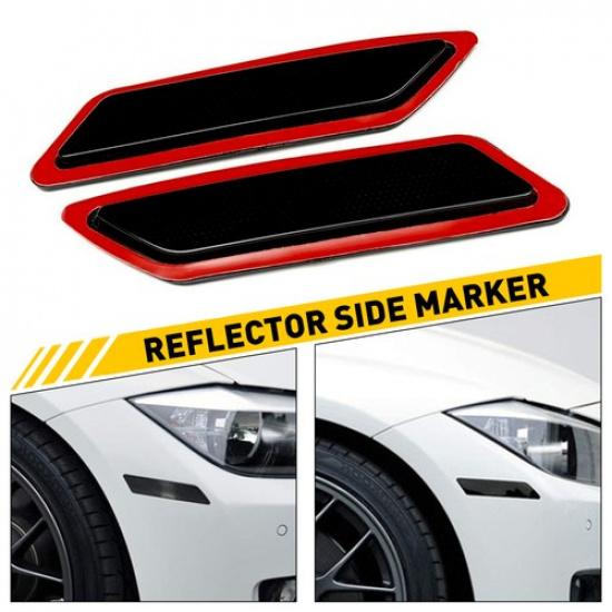 2PCS Smoked Side Marker Lamps Bumper Reflector Fits BMW 3 Series F30 2012-2015 V