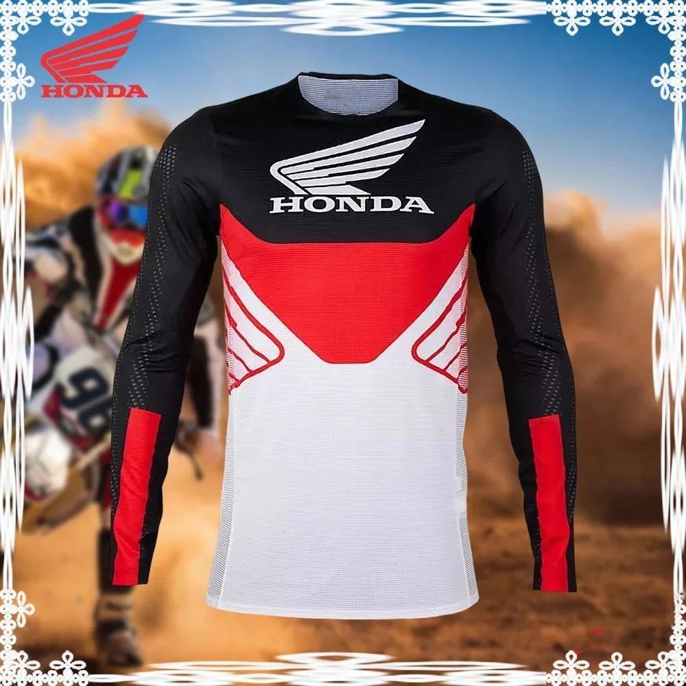ABO2 Honda 2026 Summer New Off-Road Motorcycle Riding T-Shirt Breathable Sportswear Men and Women Riding Clothes
