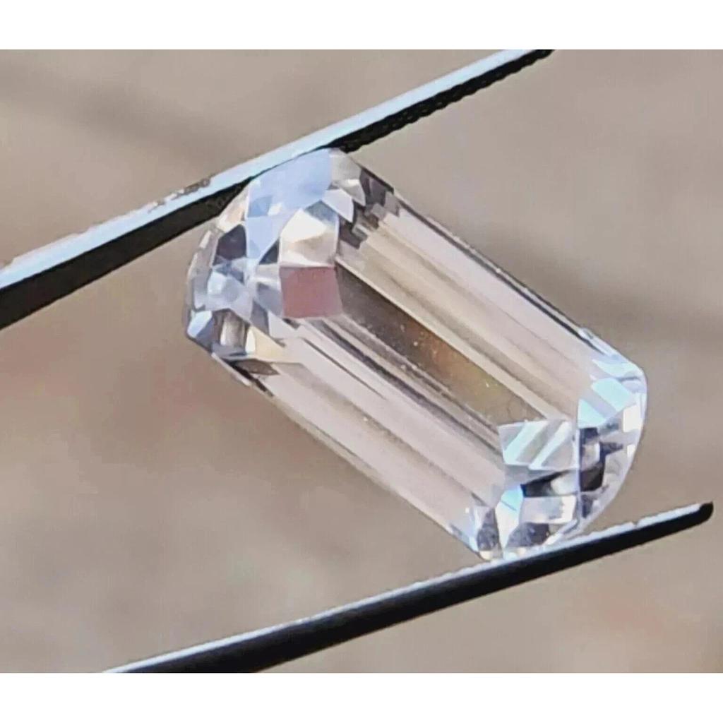 Natural 21.34 Ct White Sapphire Fancy Cut Loose Certified Flawless Gemstone