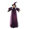 Halloween Flying Witch Decoration Outdoor Hanging Witch Statue with Light Large Screaming Witch