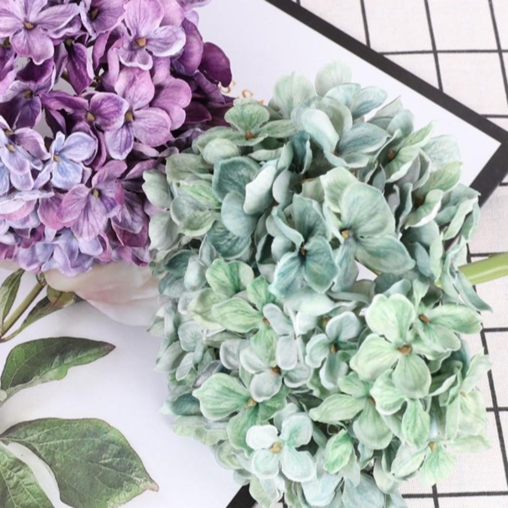 Handmade Simulation Retro Hydrangea Real Touch Fake Flower Home Living Room Decor
