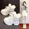 Winter Women's Boots Warm Increase Height Prevent Slipping Outdoor Snow Boots Comfortable Plush New High Top Lace Up Sneakers