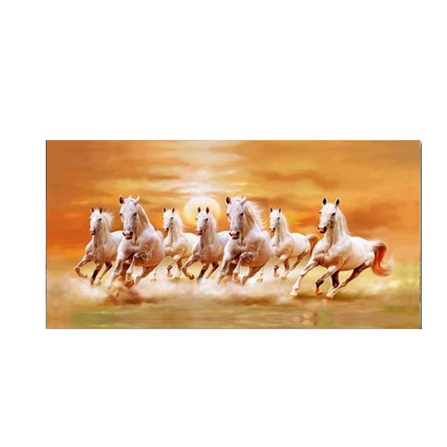 Modern Galloping Horses Landscape Canvas Painting Posters and Prints Wall Art Picture for Living Office Room Bedroom Home Decorating