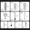 Bartender Kit, 15 Piece Cocktail Shaker Set, Bar Tool Set, for Mojito,  , Margarita, Whiskey with Ice Crusher, Tongs
