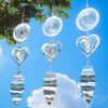 3D Wind Spinner Bird Deterrent Outdoor Garden Yard Farm Hanging Reflective Metal Wind Chime Bird Scare Device Ornament