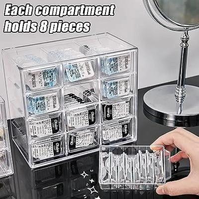 Ежедневный контейнер для контактных линз, коробка для хранения, 12 ячеек, большая вместимость, ежедневный органайзер для цветных контактных линз, контейнер, коробка-кубик, милая коробка, коробка