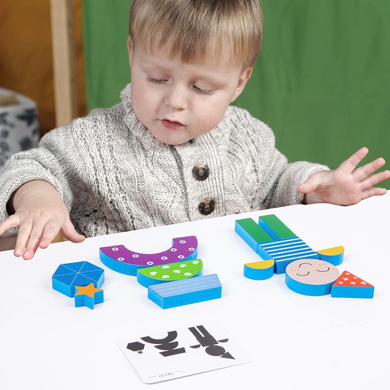 7Kids Educational Toys Blocks Expressions Puzzles Children  Cube Games Early Learning Montessori Geometry  Magic Face Changing