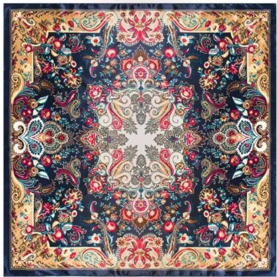 New Oil Painting Floral Print Women Silk Scarf Large Square Scarves Female Bandana Fashion Ladies Hijab Kerchief Scarves