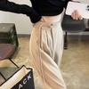 New Chinese Style Folding Suit Pants for Women In Spring and Summer Drooping High Waist Casual Wide-leg Pants Loose Floor Trousers
