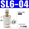 8mm Pneumatic Cylinder Throttle, SL8-02 Adjustable Air Hose Valve Connector, SL4-M5 Air Adjustment.