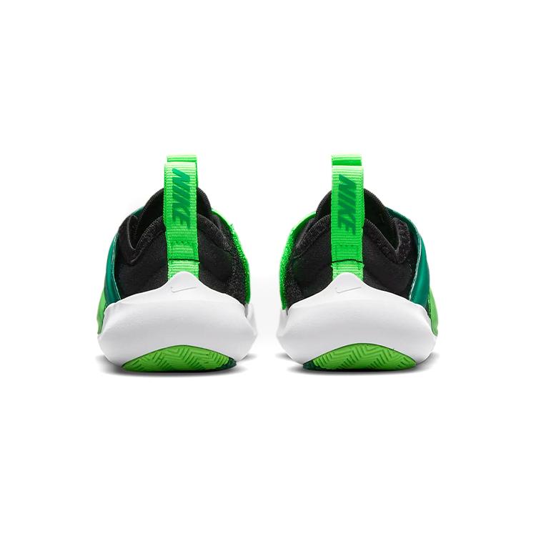 Nike Flex Advance Скользкие, Устойчивые к истиранию, Дышащие Низкие Беговые Кроссовки Черный Зеленый Младенец и Малыш CZ0188-004