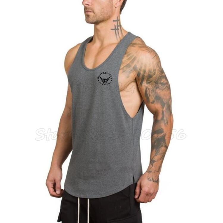 Muscleguys Мужская майка для фитнеса, тренажерные залы, стрингеры для бодибилдинга, майка, брендовая одежда, майка без рукавов, мужской жилет
