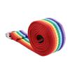 D-shaped Buckle Rainbow Canvas Belt Long Canvas Waist Belt Retro Men Belt  For Jeans