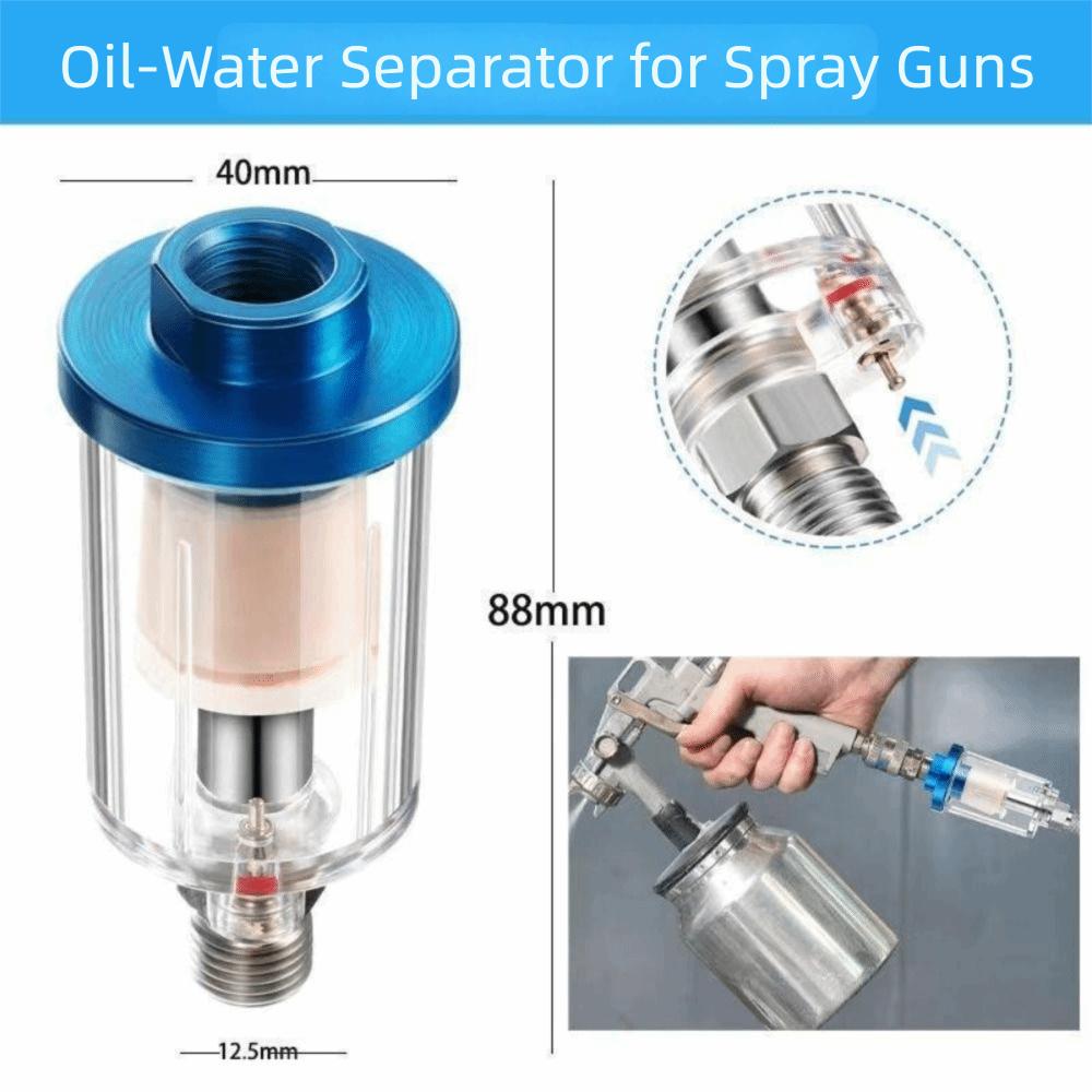 2pcs 1/4 Inch BSPP Oil Water Separator Male and Female Thread Plastic Compressed Air Filter 1/4 Inch NPT