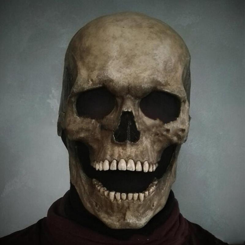 Хэллоуин Ужас Маска Челюсть Рот Подвижный Череп Латексная Маска Череп Косплей Реквизит