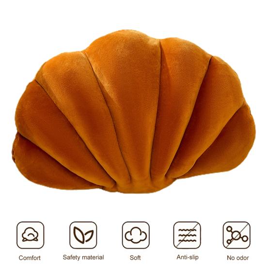 Shell-Shaped Stuffed Pillow Cushion Super Soft Wear Resistant Vibrant Color Seashell Bed Sofa Cushion Home Decoration