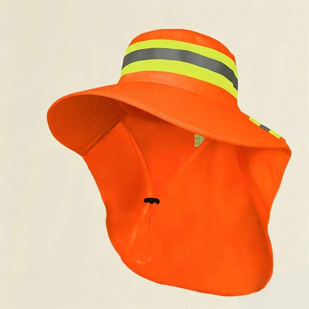 Summer Reflective Sun Hat Large Brim Sun Hat New Bucket Hat Sanitation Worker