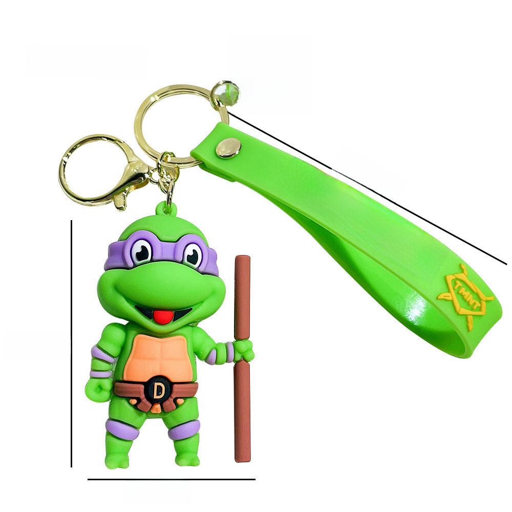 Vibrant Ninja Turtles Keychain Perfect Silicone Accessory For Bags And Keys