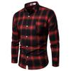 Men's New Spring and Autumn Korean Style Trendy Long-sleeved Plaid Shirt Men's Shirt