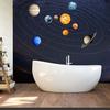 9pcs Removable Glow In the Dark Planets Wall Stickers Art Solar System Decals For Kids Bedroom