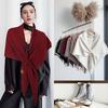 1PC Women's Knitted Big Triangle Shawl Scarf One Oversized Triangle Atmosphere Scarf Shawl Cloak Outside